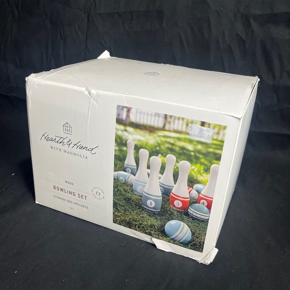 Hearth & Hand with Magnolia Wooden Lawn Bowling Set - Picture 7 of 11